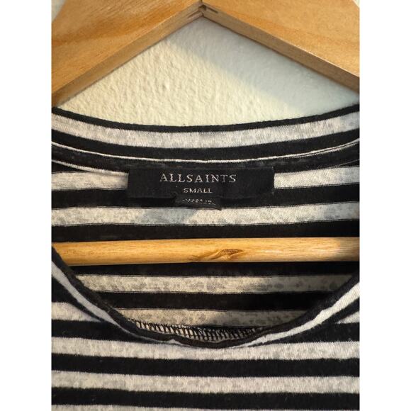 All Saints Black and grey short sleeve shirt - Picture 3 of 5